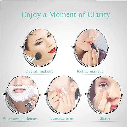 Wall Mounted Makeup Mirror 8 Inch Double Sided 3X Magnification