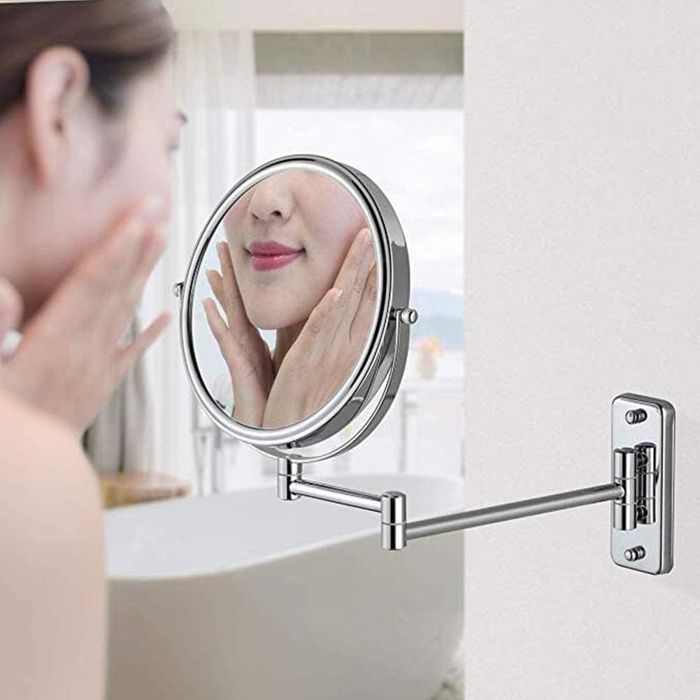 FUDGIO 3X Magnifying Wall-Mounted Makeup Mirror with 360 Swivel