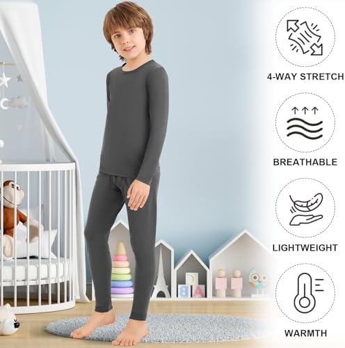 Set of 2 Cozy Thermal Pajamas for Boys