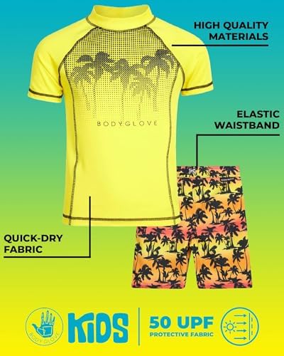 Body Glove Boys RashGuard Set UPF 50 Swim Protection