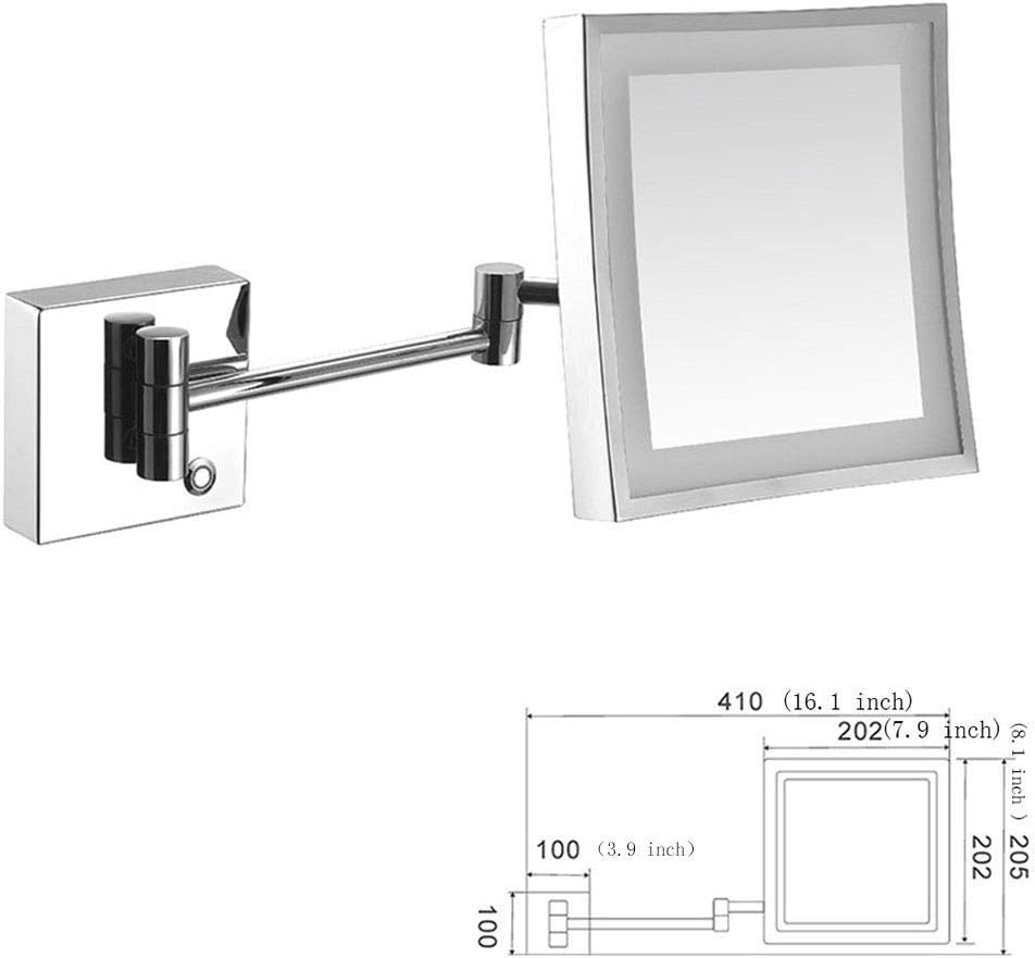 Wall-Mounted 3-in-1 Vanity Mirror
