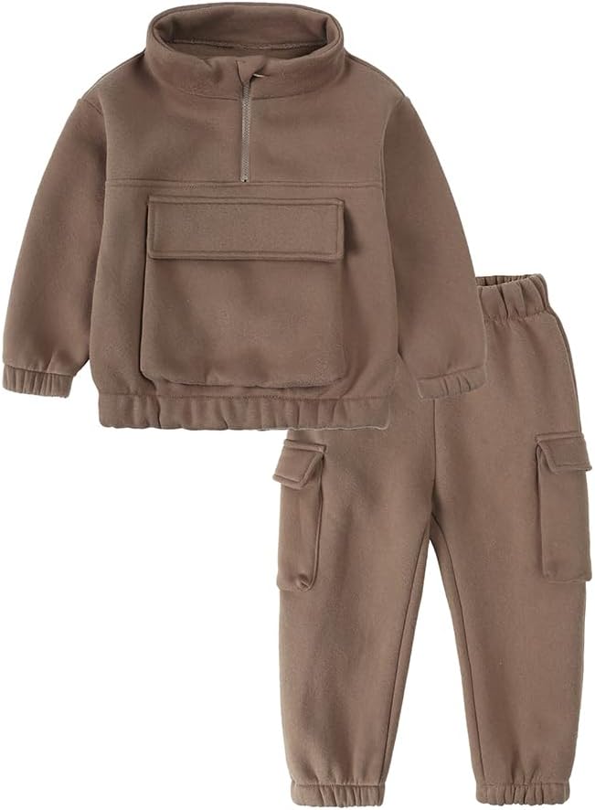 Thick Fleece Tracksuit Set for Kids Trusted for Warmness