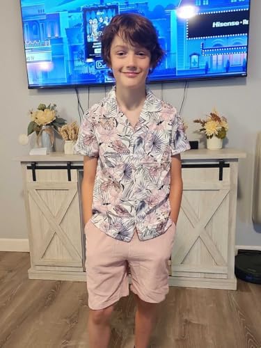 HSOXLQF Toddler Boy Clothes - Summer Hawaiian Shirts Shorts