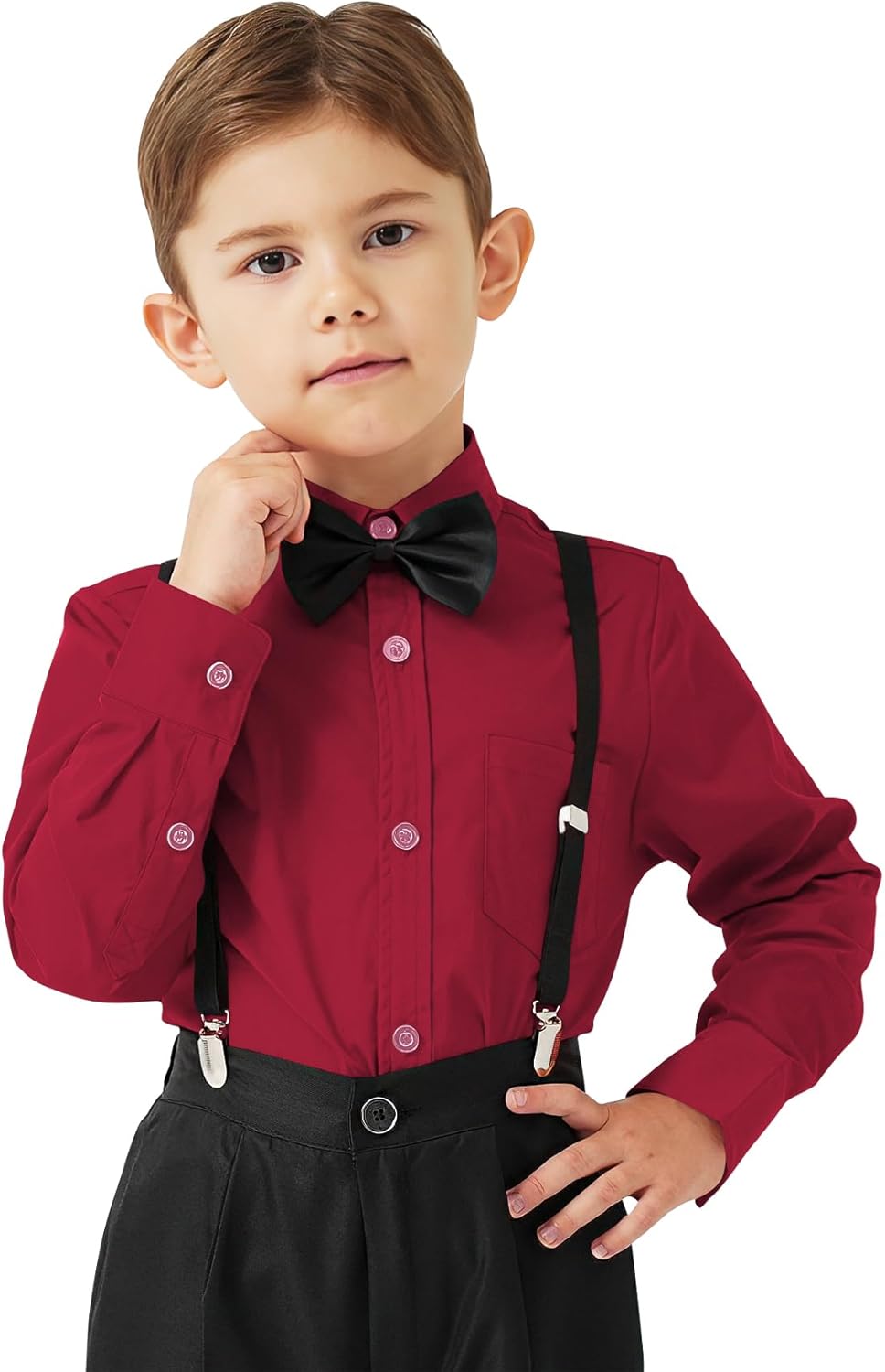 Comfortable 9 Months-16Y Button Down Dress Shirt for Kids