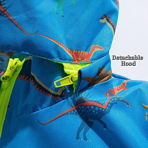 boys rain jacket waterproof Kids jacket - Detachable Hood Lightweight Windproof