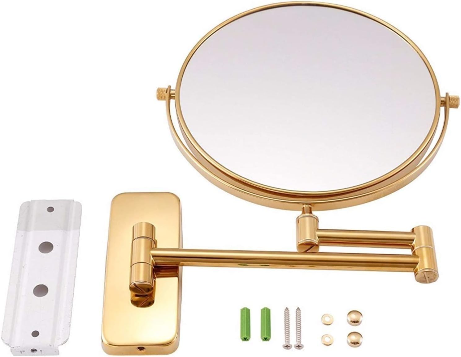 LCD Rechargeable Makeup Mirror with Lights 360 Rotation for Bathroom