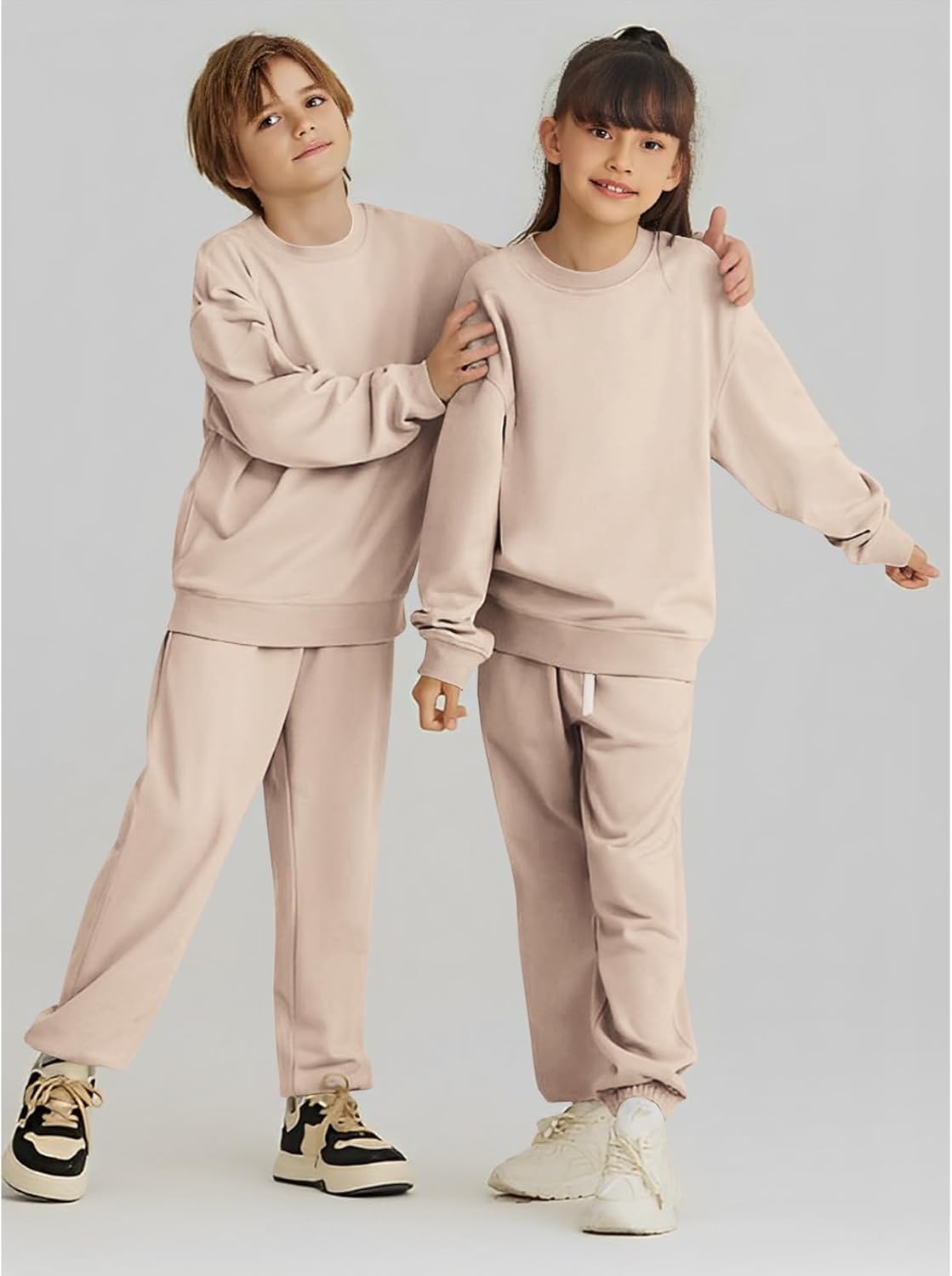 MODNTOGA Big Kid SweatSuit Set 2PCS for Boys Girls