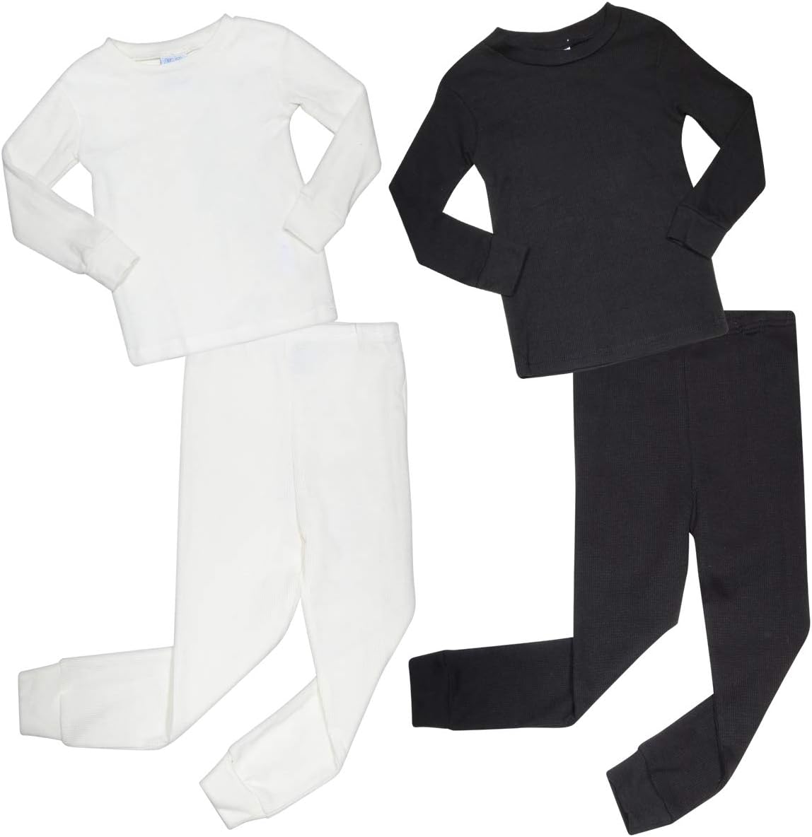 Baby Boys Base Layer Set - Soft Waffle Knit Bought Many Sums - 12M-4T