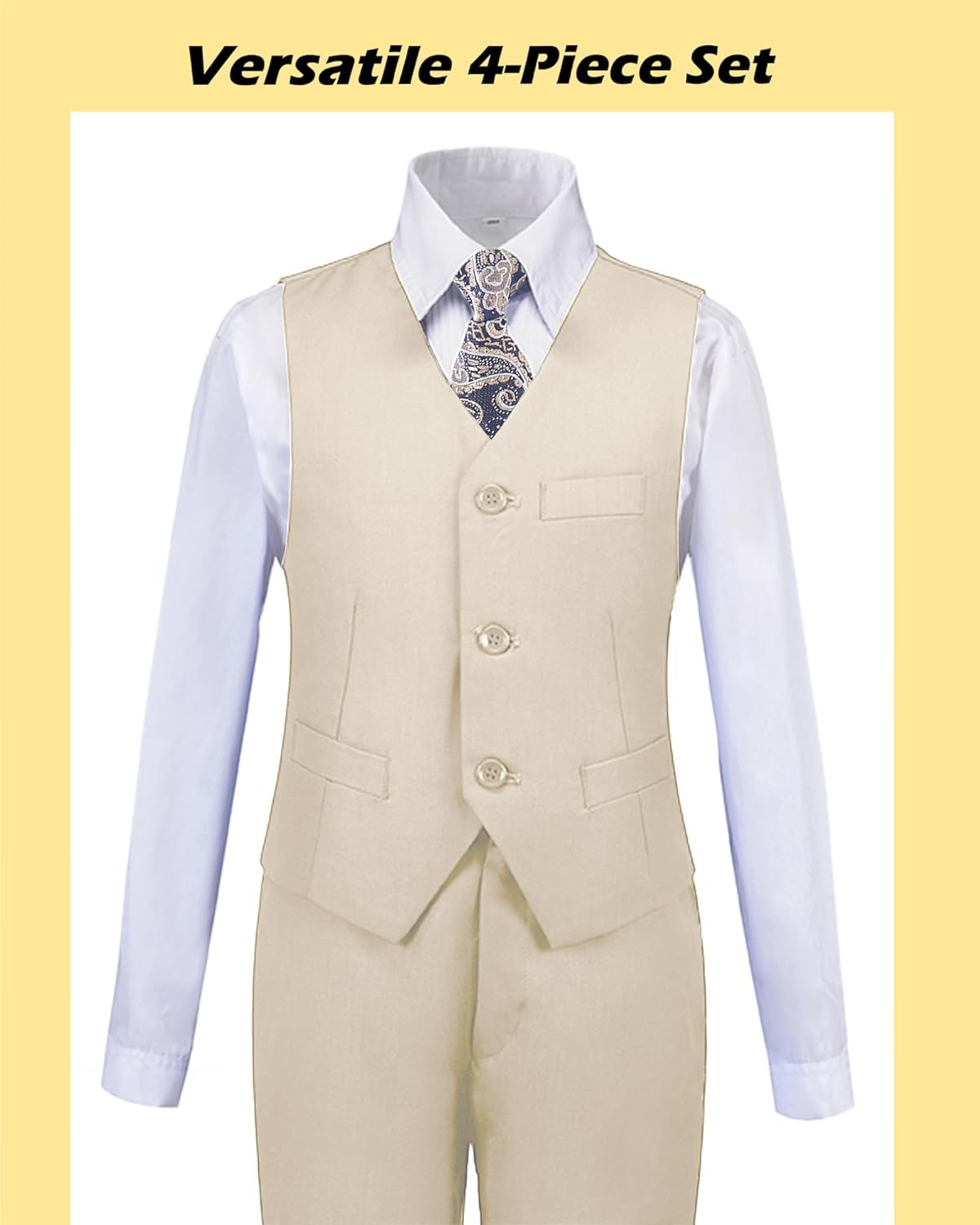 Boys Formal Suit 5-Piece Set Tuxedo for Boys