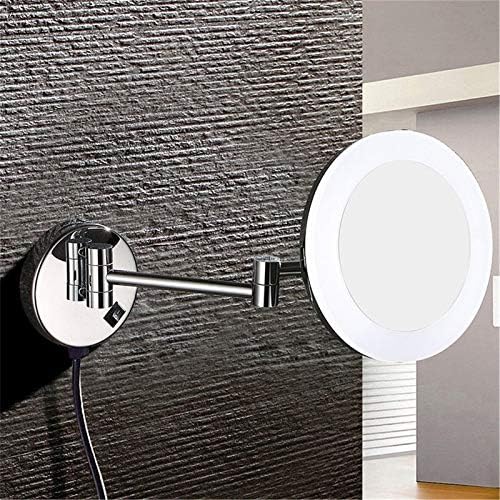 Precision-Made Dual-Purpose Makeup Shaving Mirror with LED Light Wall-Mounted