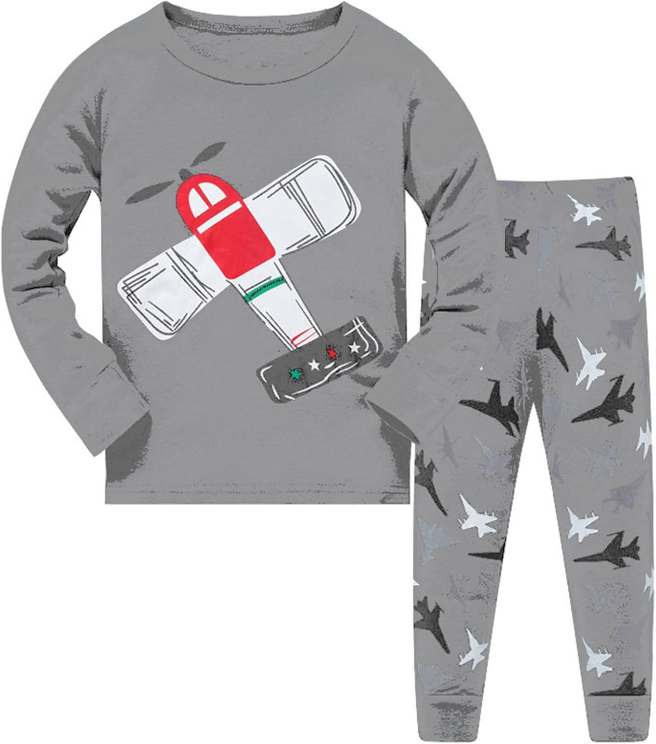 Toddler Boys Pajama Set with Hoodie and T-Shirt