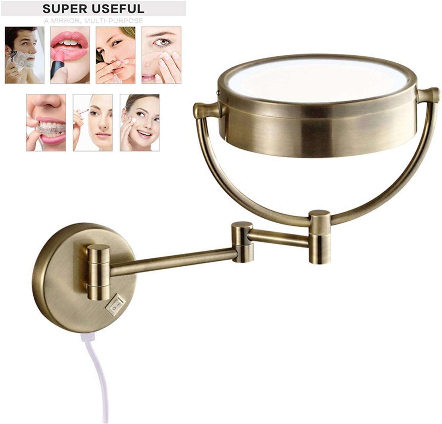 Retro European Style Double-Sided Makeup Mirror
