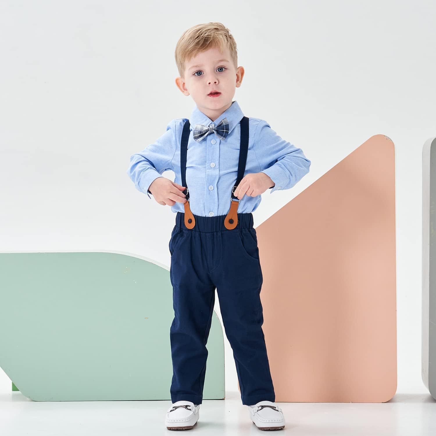 Volunboy Toddler Formal Set with Bowtie and suspenders