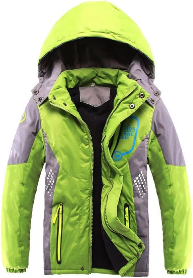 Vinmin Boys Thick Fleece Hooded Jacket Warm Quilted Coat