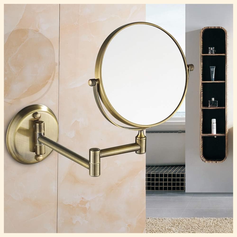 Sturdy Adjustable Makeup Mirror Wall-Mounted