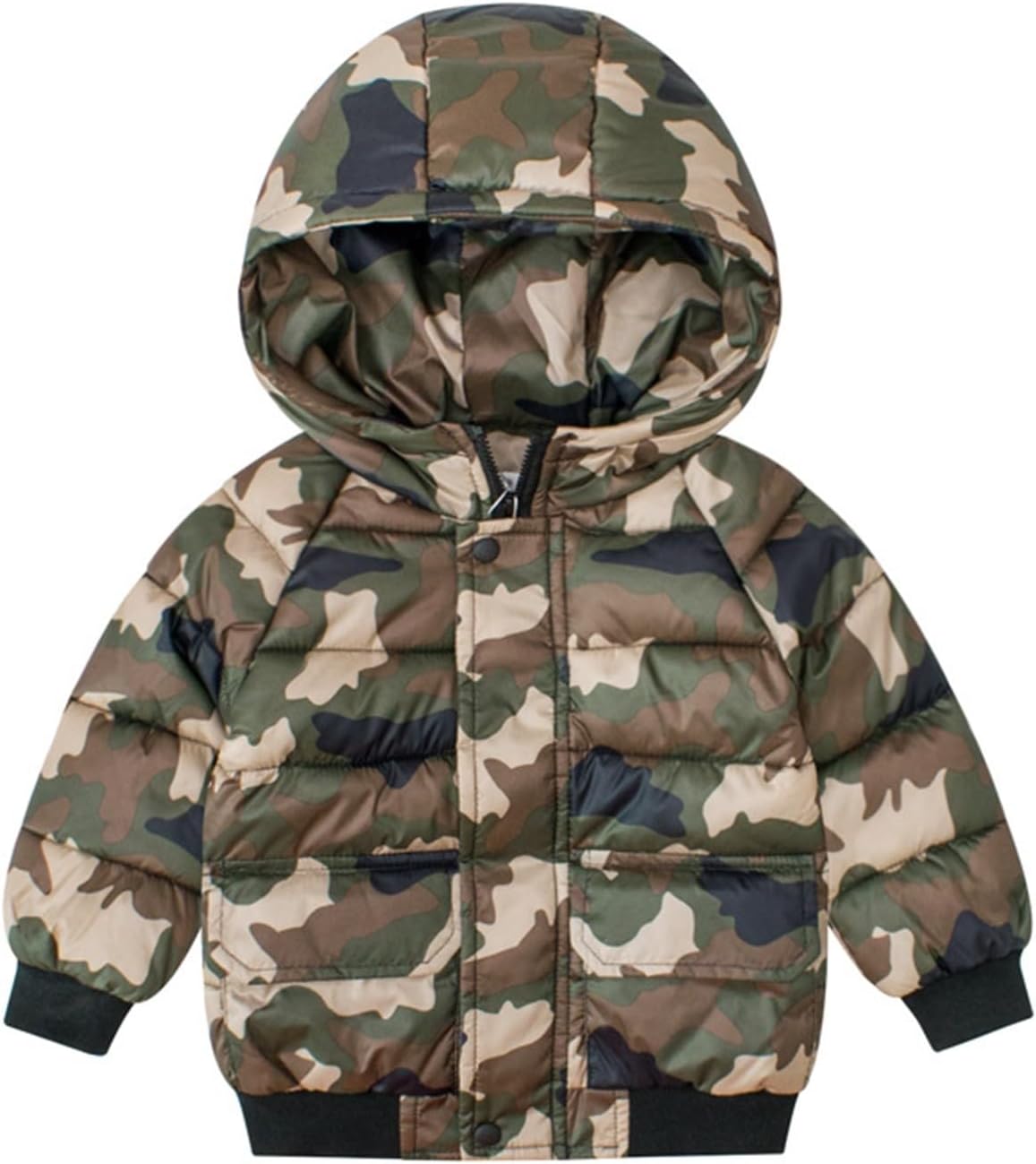 Camouflage Puffer Jacket for Kids Thermal Soft printed