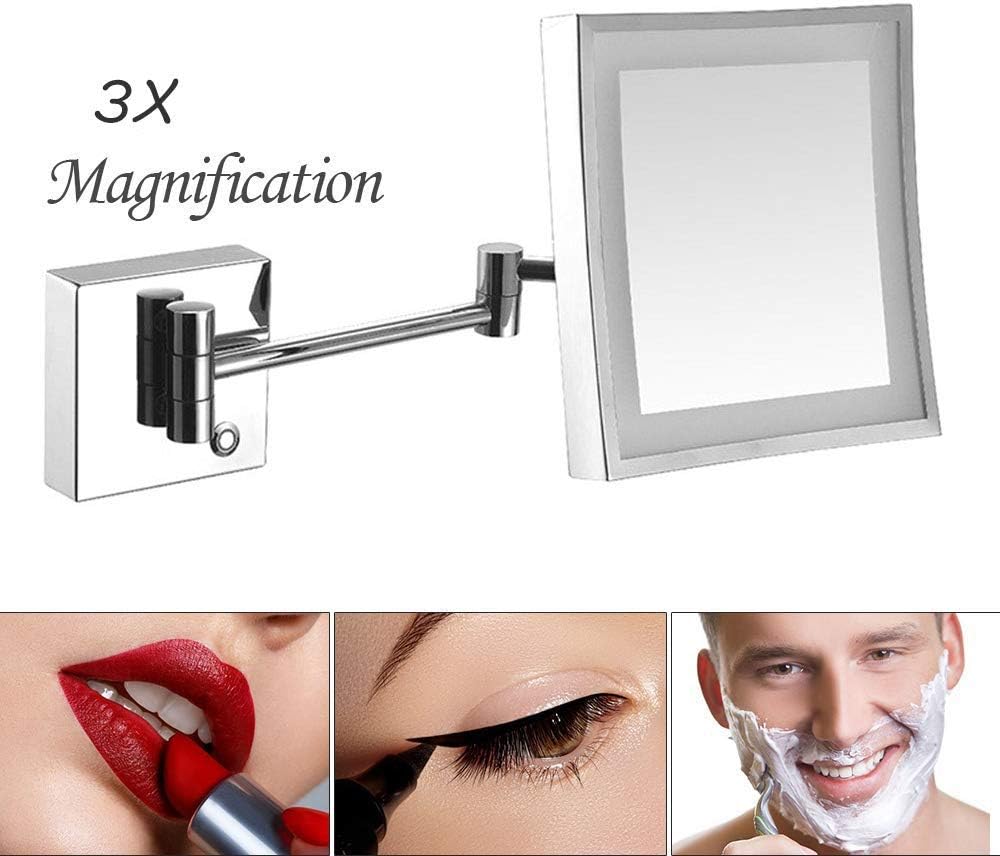 Wall-Mounted 3-in-1 Vanity Mirror