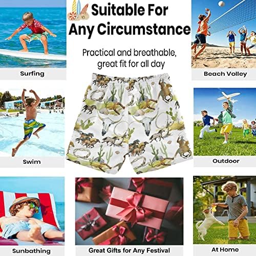 Visesunny Quick Dry Beach Board Shorts for Kids
