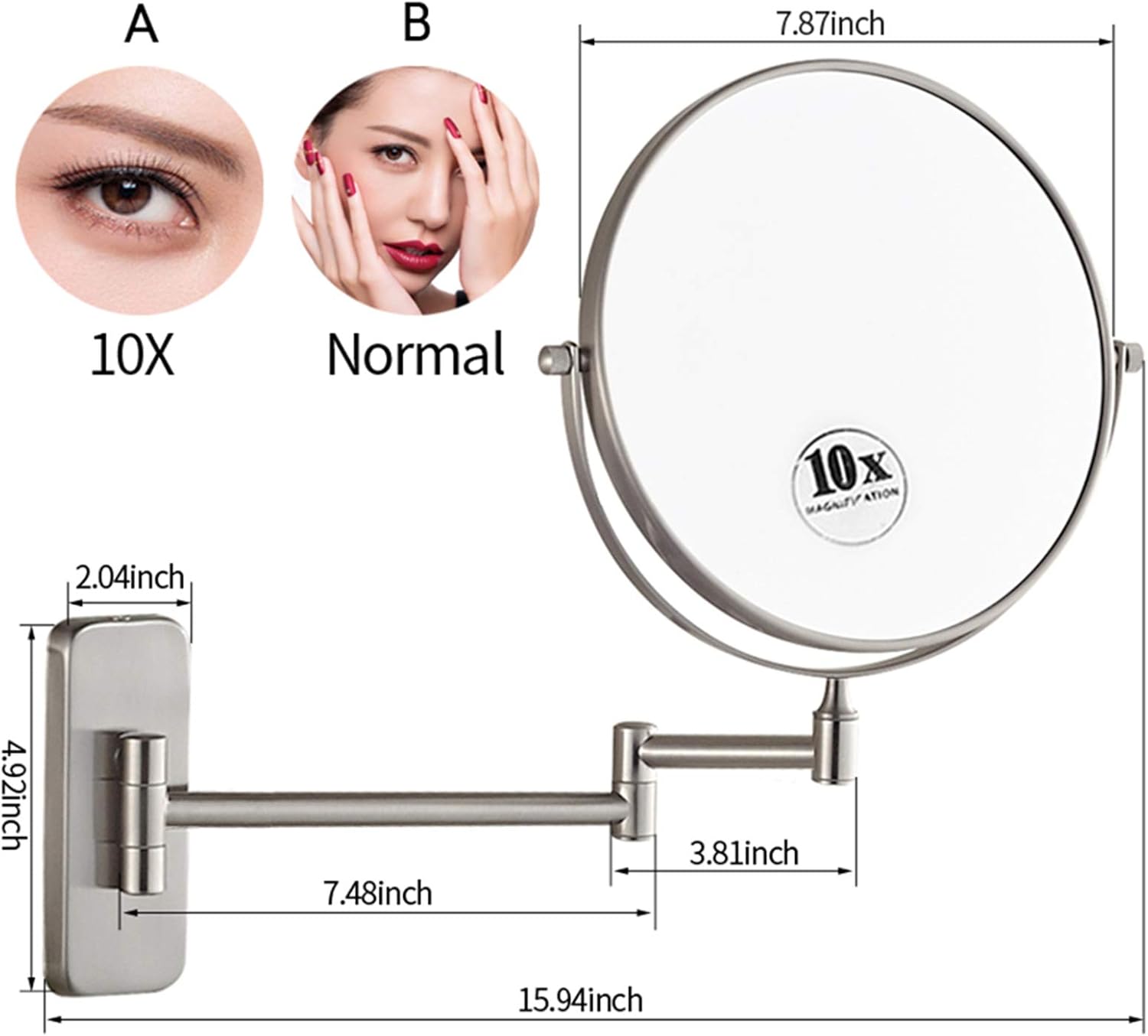 Makeup Mirror Double Sided