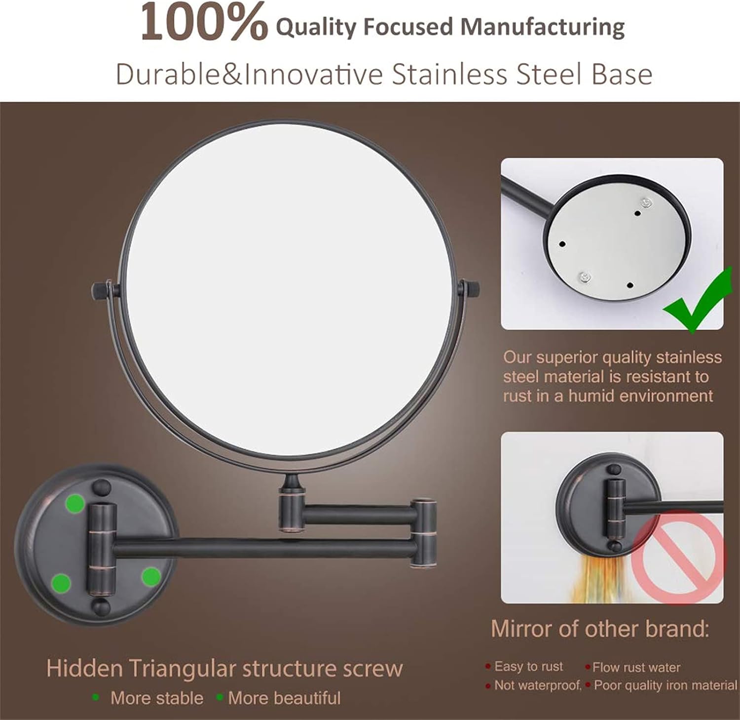 Double Sided Makeup Mirror