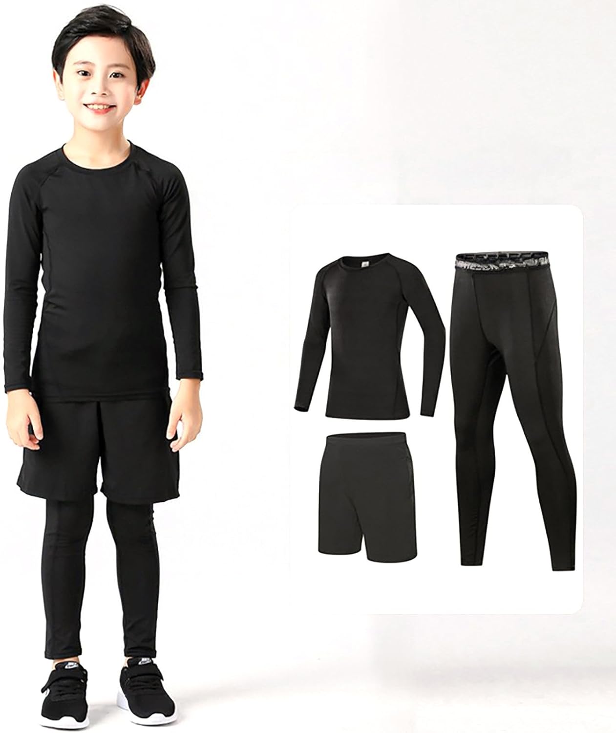 Comfortable Running thermal suit set for Kids Boys Girls