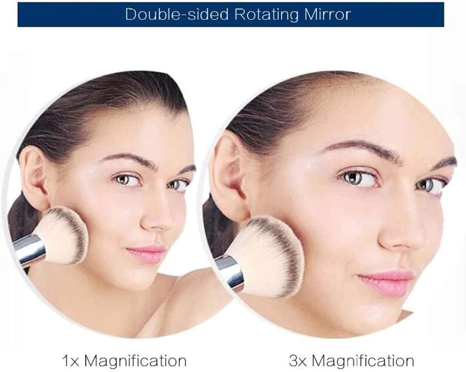 8 Inch LED Wall Mounted Makeup Mirror with 3X Magnification