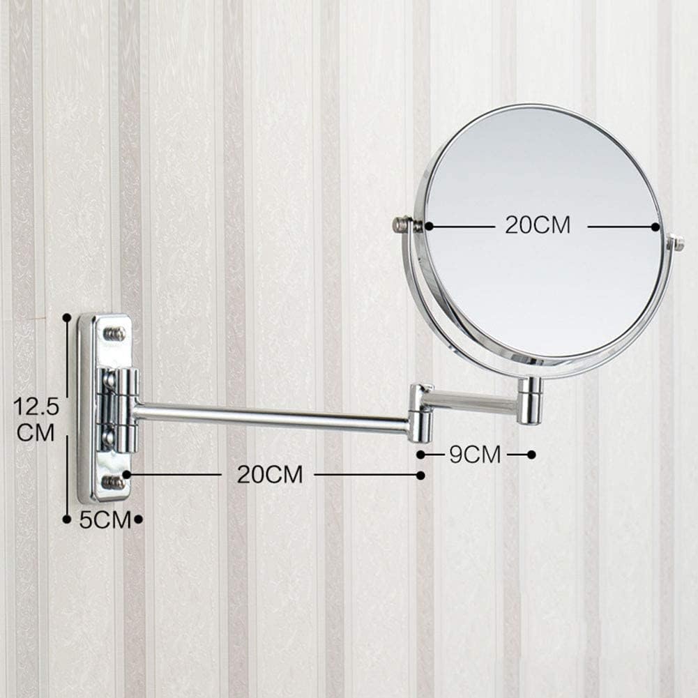 FUDGIO 3X Magnifying Wall-Mounted Makeup Mirror with 360 Swivel
