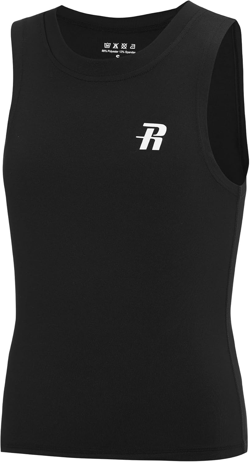 boys compression tank top youth athletic quick dry base layer shirt