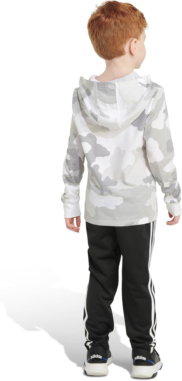 Adidas Boys Camo Fleece Hoodie Set
