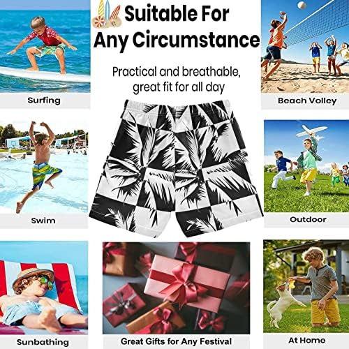 Visesunny Boys Surfing Board Shorts Quick-Dry Swim Trunks for Kids