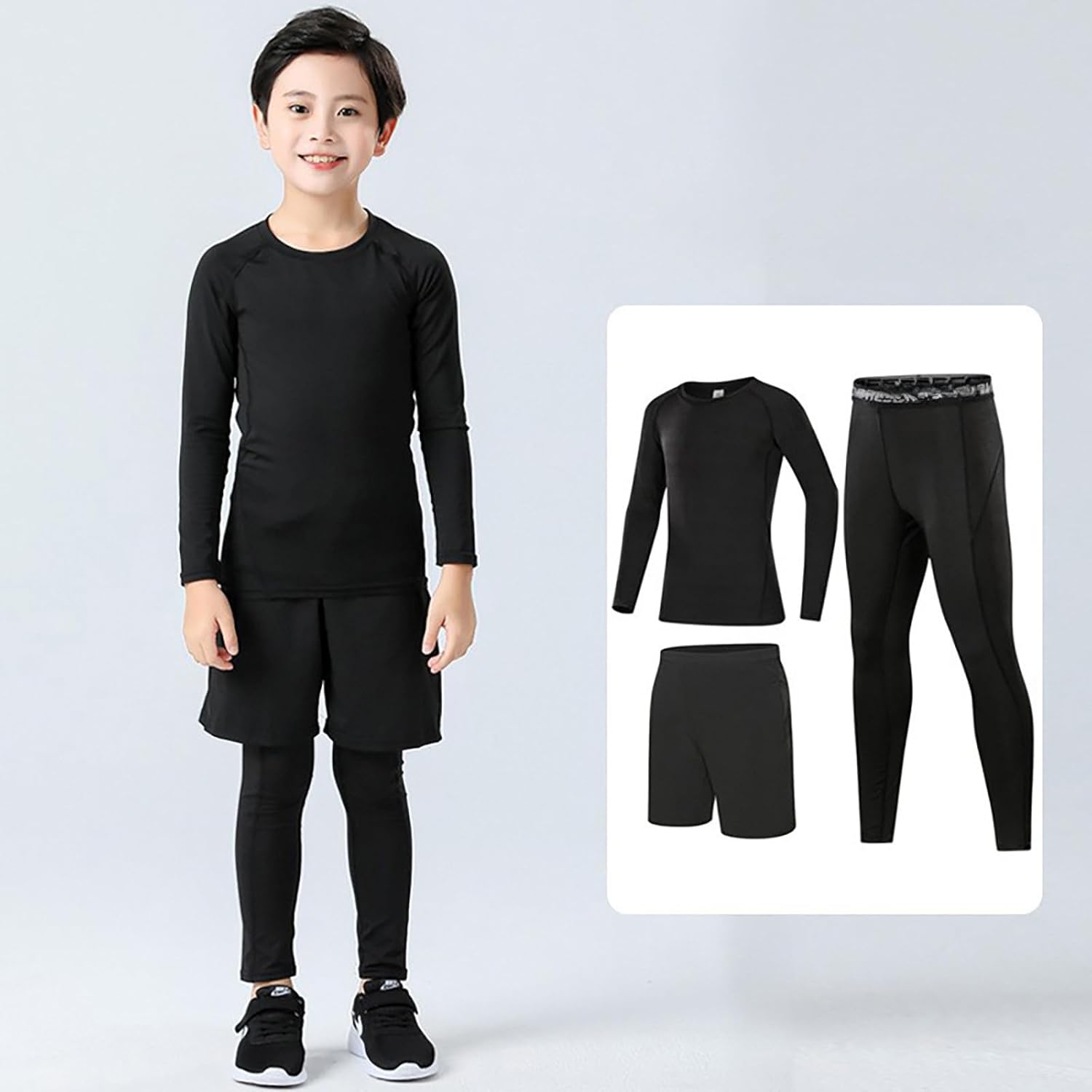 Comfortable Running thermal suit set for Kids Boys Girls