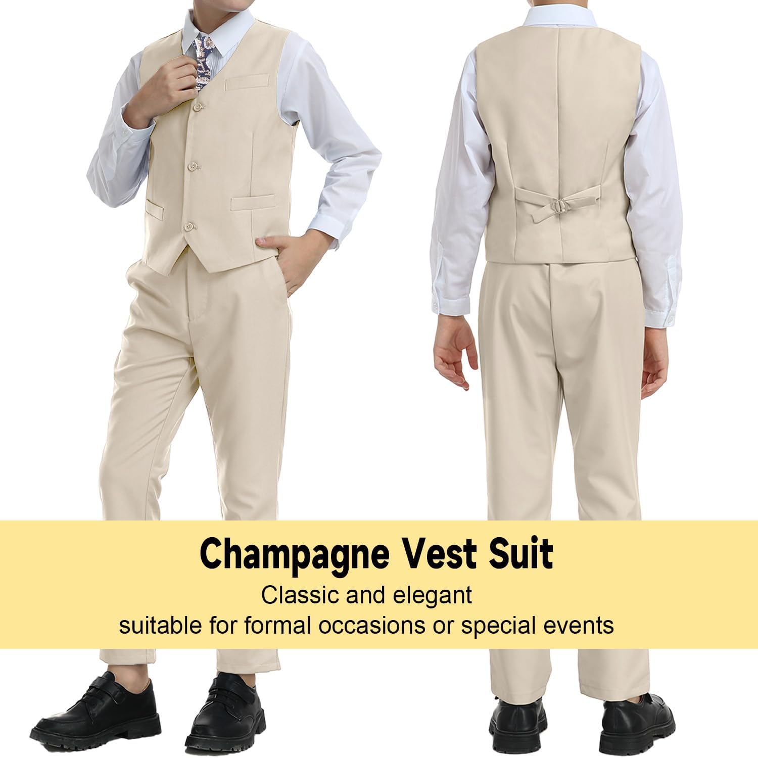 Boys Formal Suit 5-Piece Set Tuxedo for Boys
