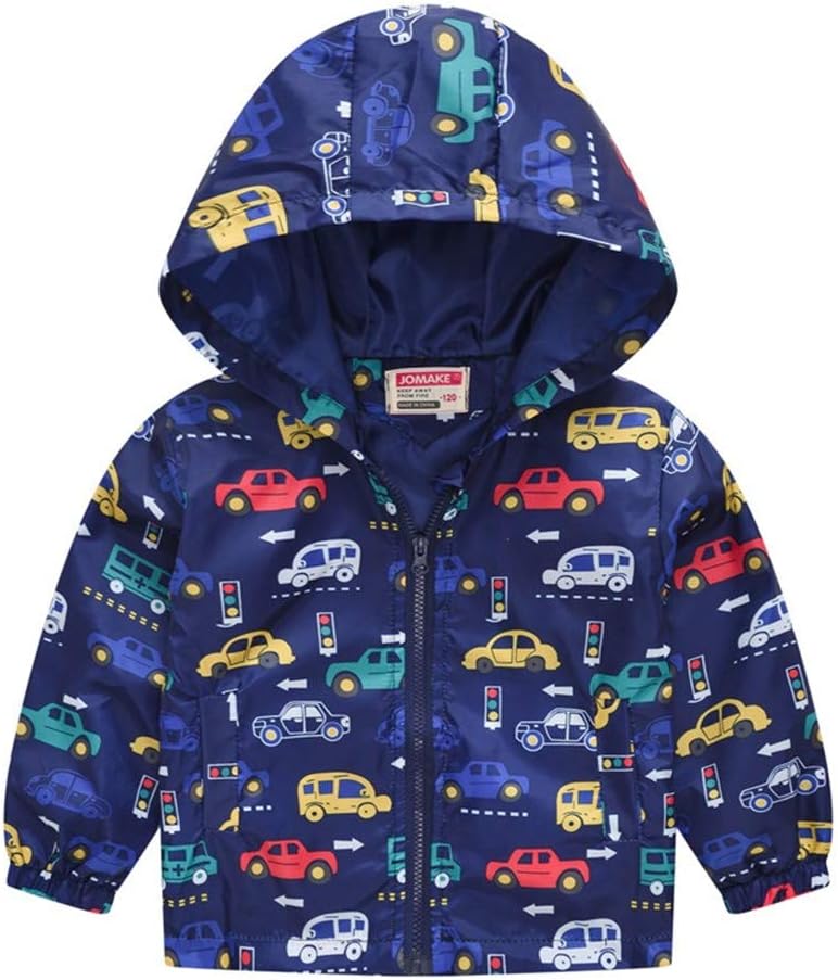 TENMETToddler Boys Girls Cartoon Windproof Rain Jacket