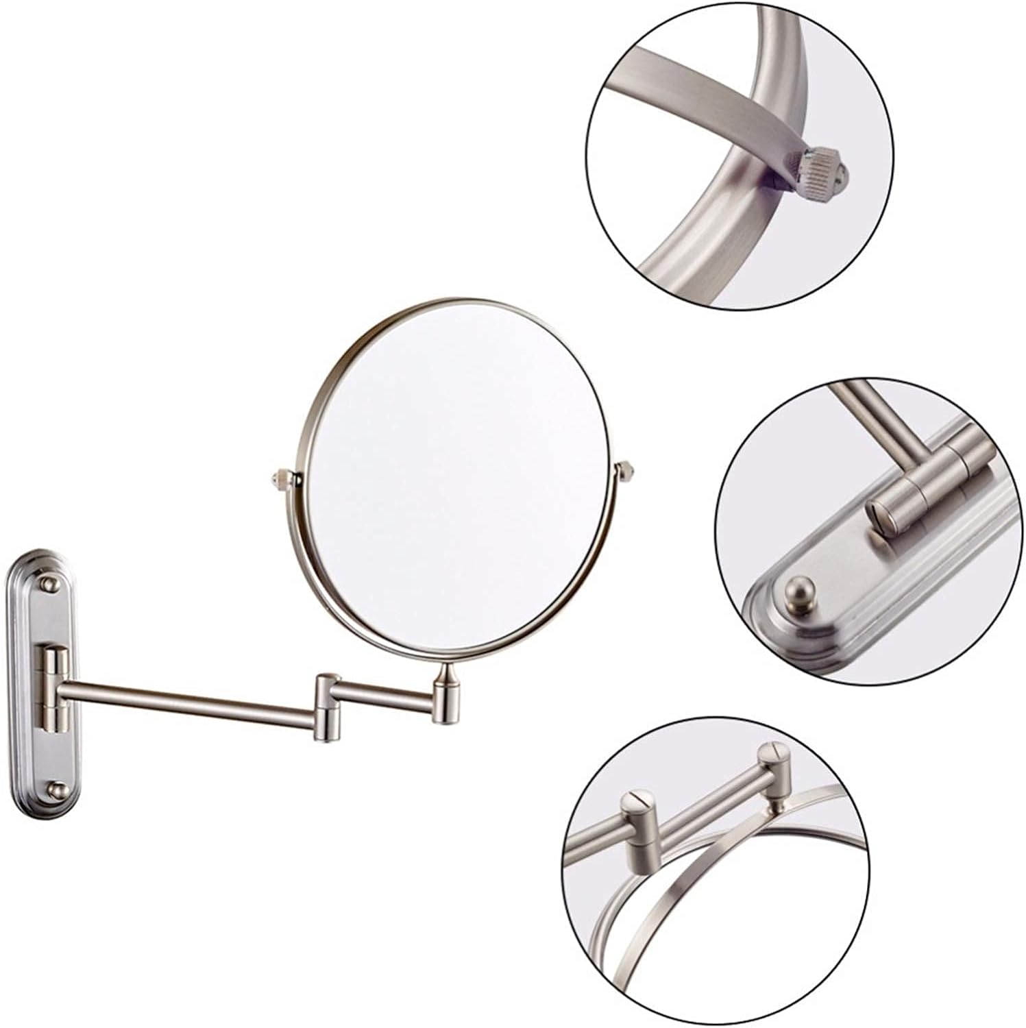 Luxury Wall-Mounted Makeup Mirror Double Sided Shaving Cosmetic Vanity