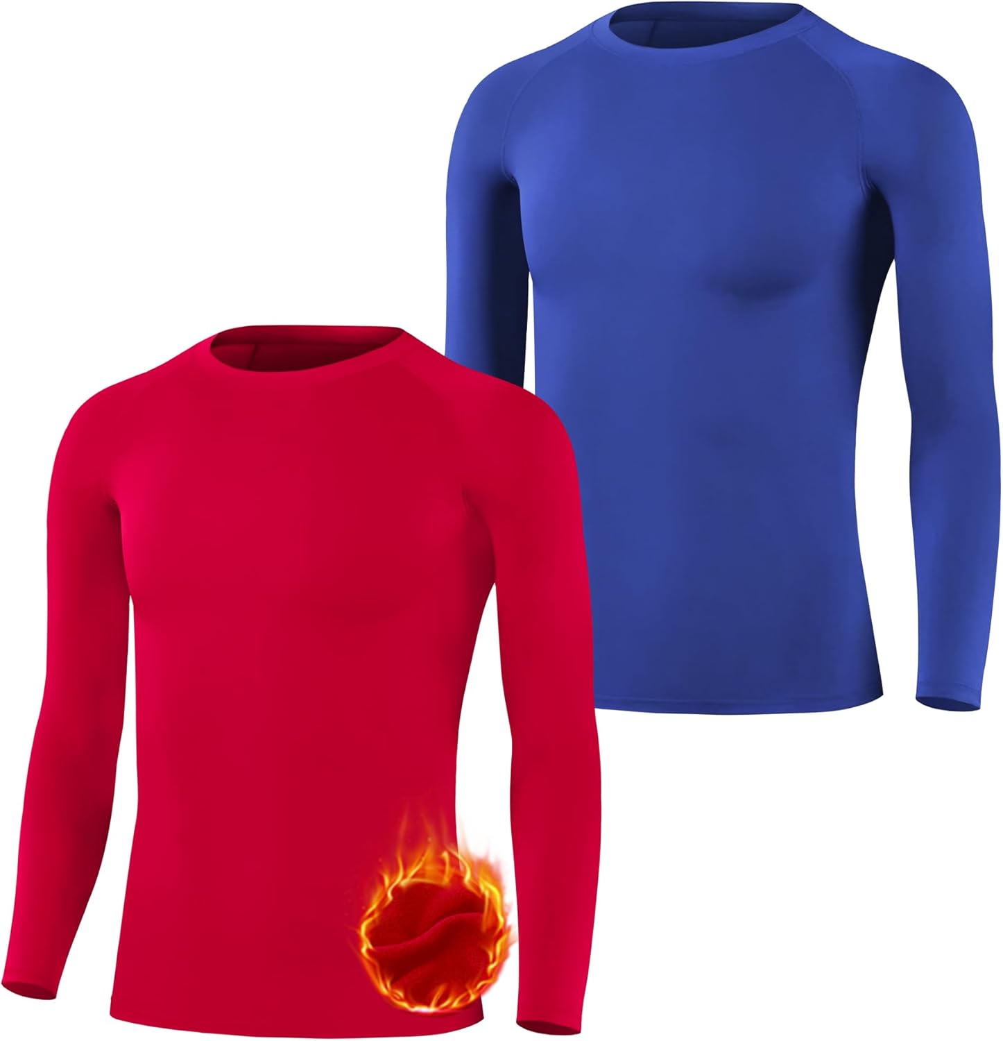 Big Elephant 2-Piece Compression Thermal Long Sleeve Baseball Undershirt