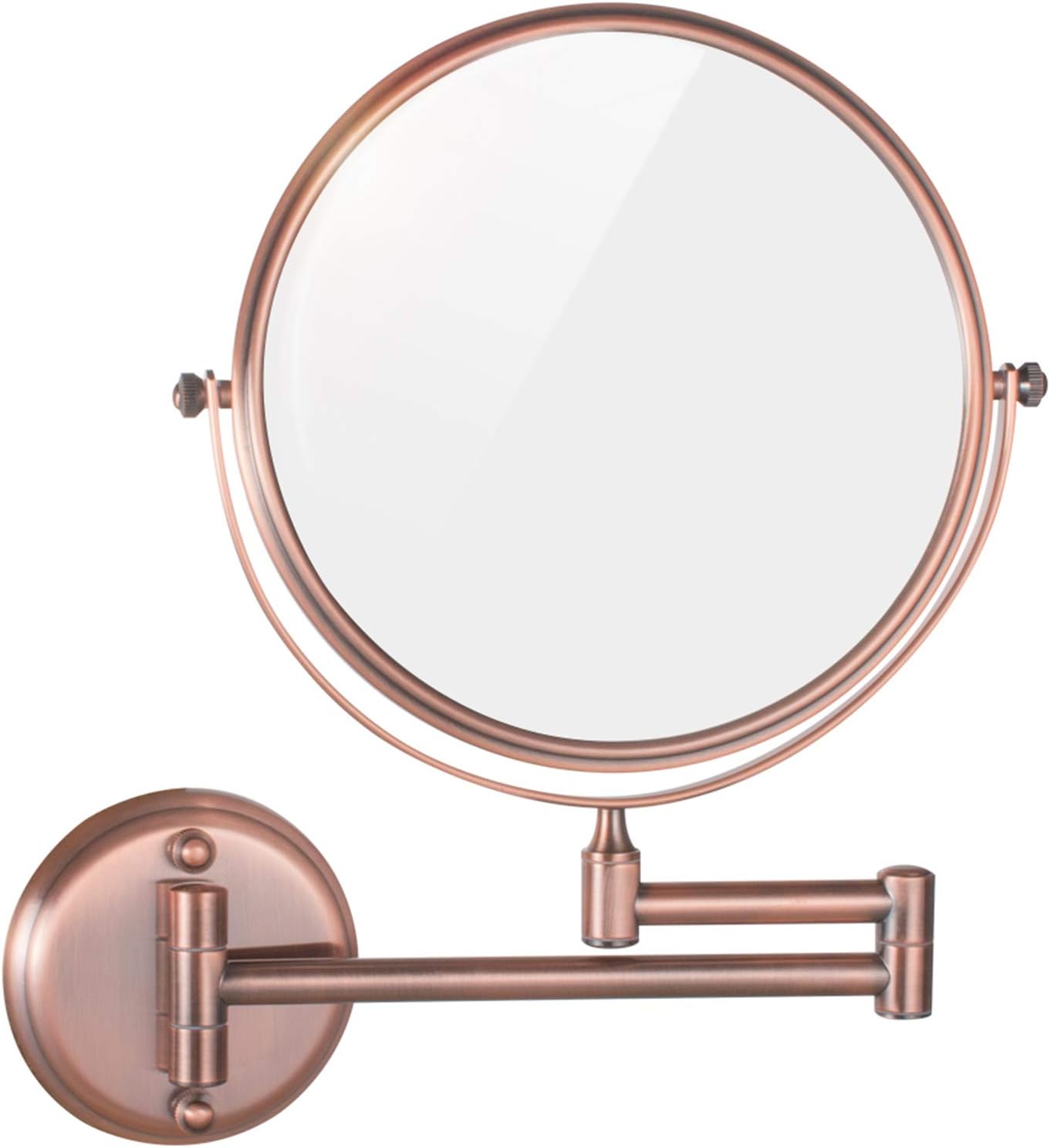 Double-Sided Makeup Mirror with Adjustable Wall Mount for Shaving Details
