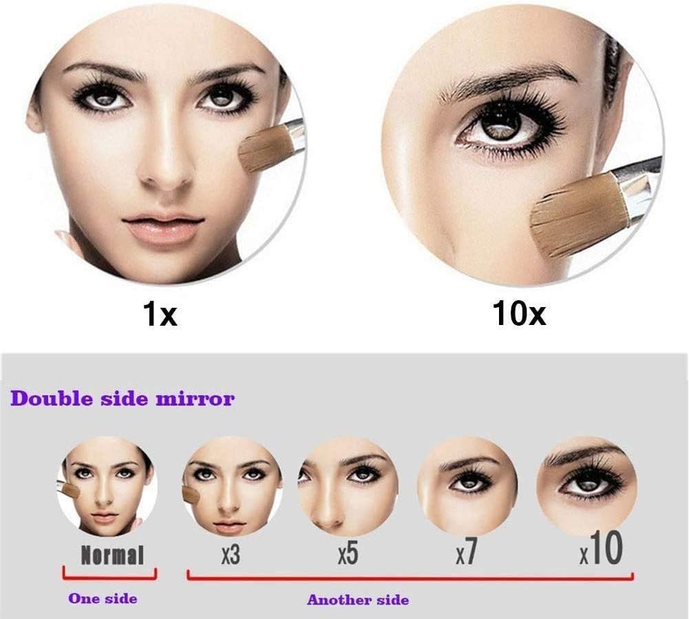 LCARY 360-Degree Rotating Wall-Mounted Makeup Mirror
