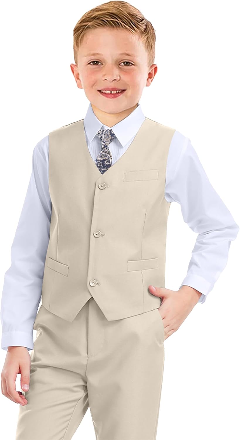 Boys Formal Suit 5-Piece Set Tuxedo for Boys