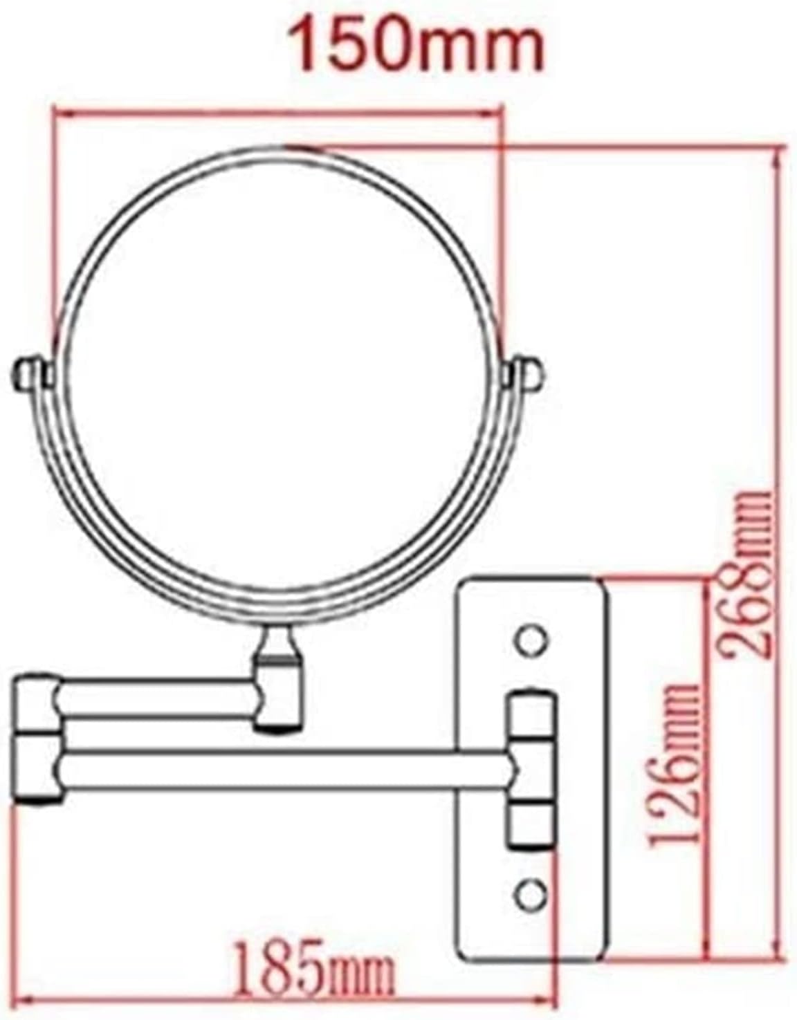 Perfect Elegance Wall-Mounted Makeup Mirror