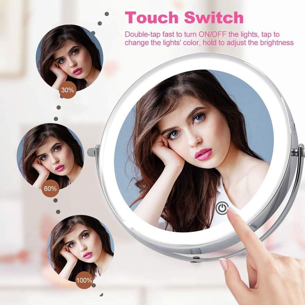 7x Magnification Double-Sided Wall-Mounted Makeup Mirror