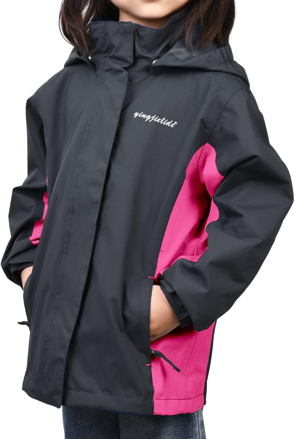 Boys Girls Rain Jacket Waterproof Windproof