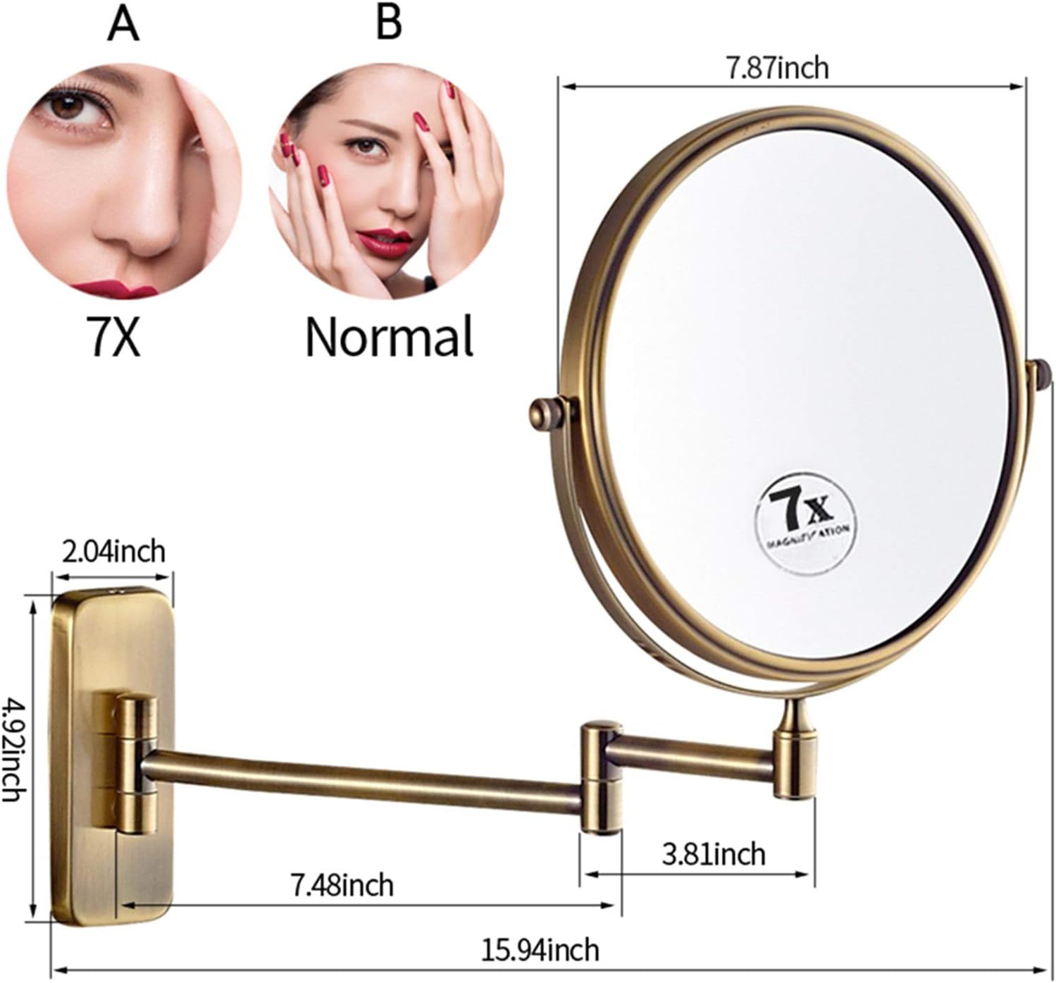 NOVOCE 8 Inch Double Sided Shaving Mirror