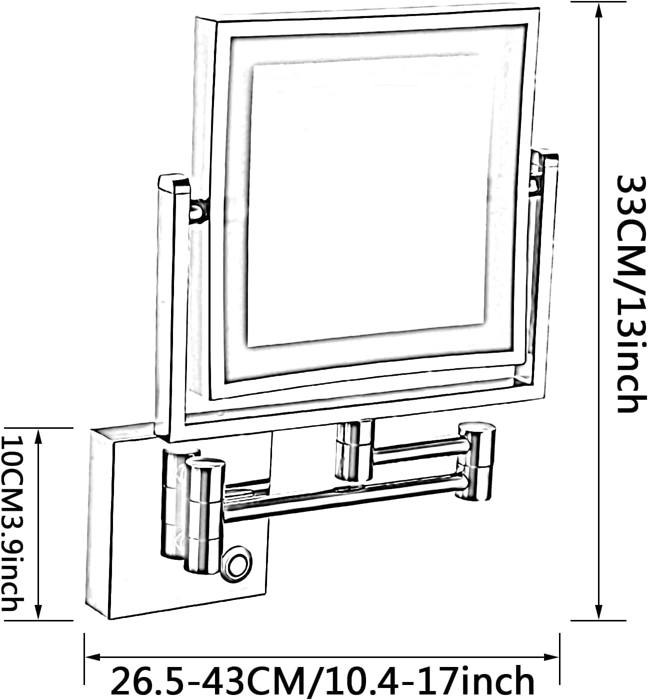 LED Wall-Mounted Makeup Mirror - Insert Name