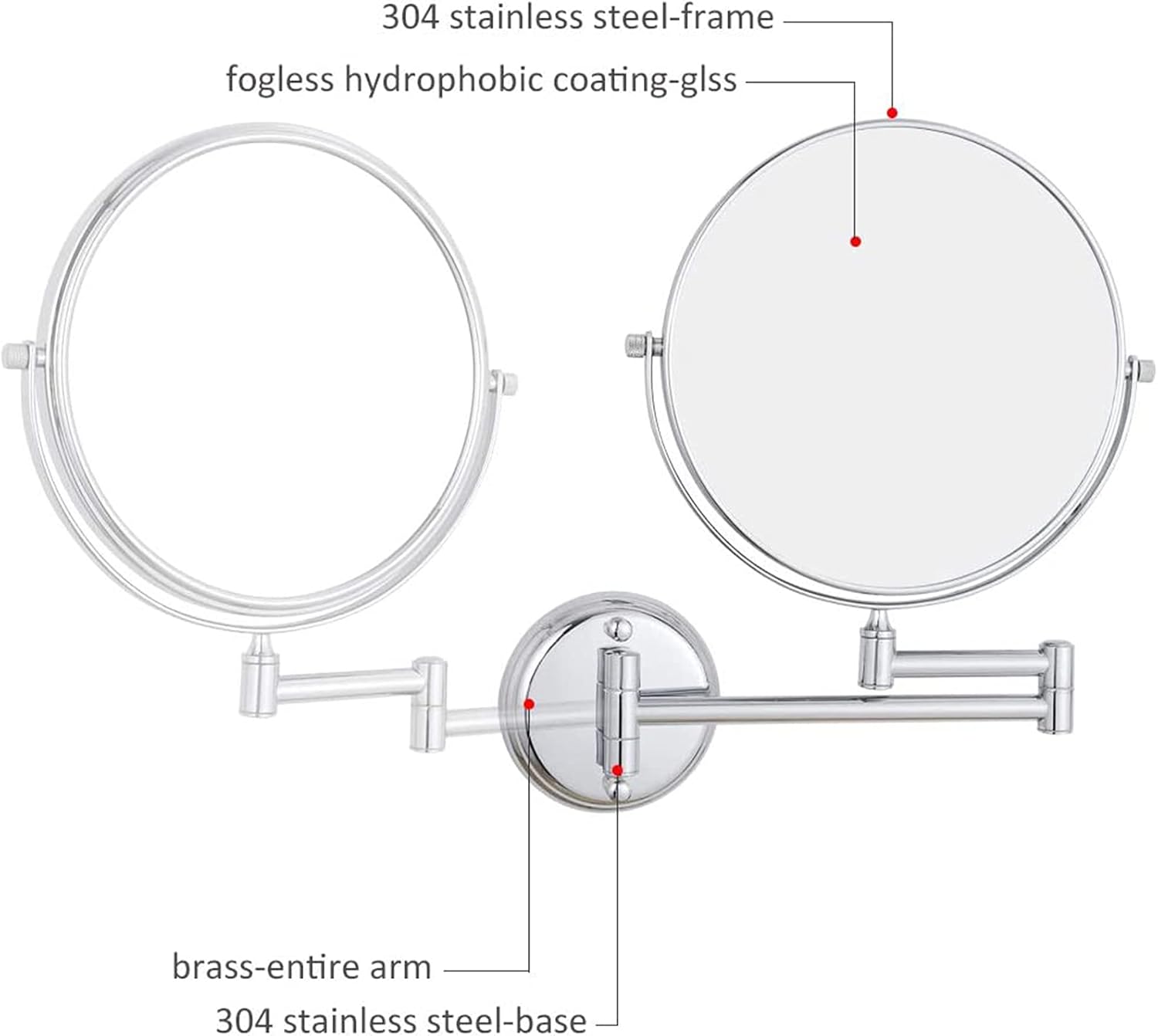 Double Sided Magnifying Mirror 3X