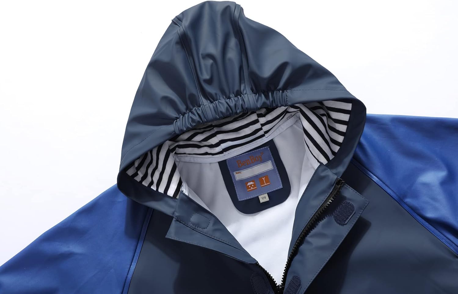 BenBoy Kids Rain Jacket Lightweight Hooded Waterproof Windbreaker for Boys Girls