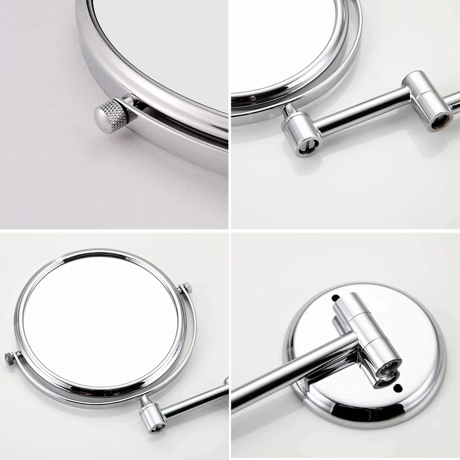 Double-Sided Makeup Mirror 8-Inch Vanity with 10x Magnification