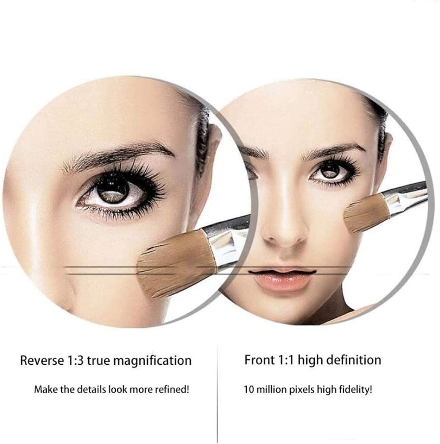 FUDGIO 8 Inch Wall-Mounted Makeup Mirror