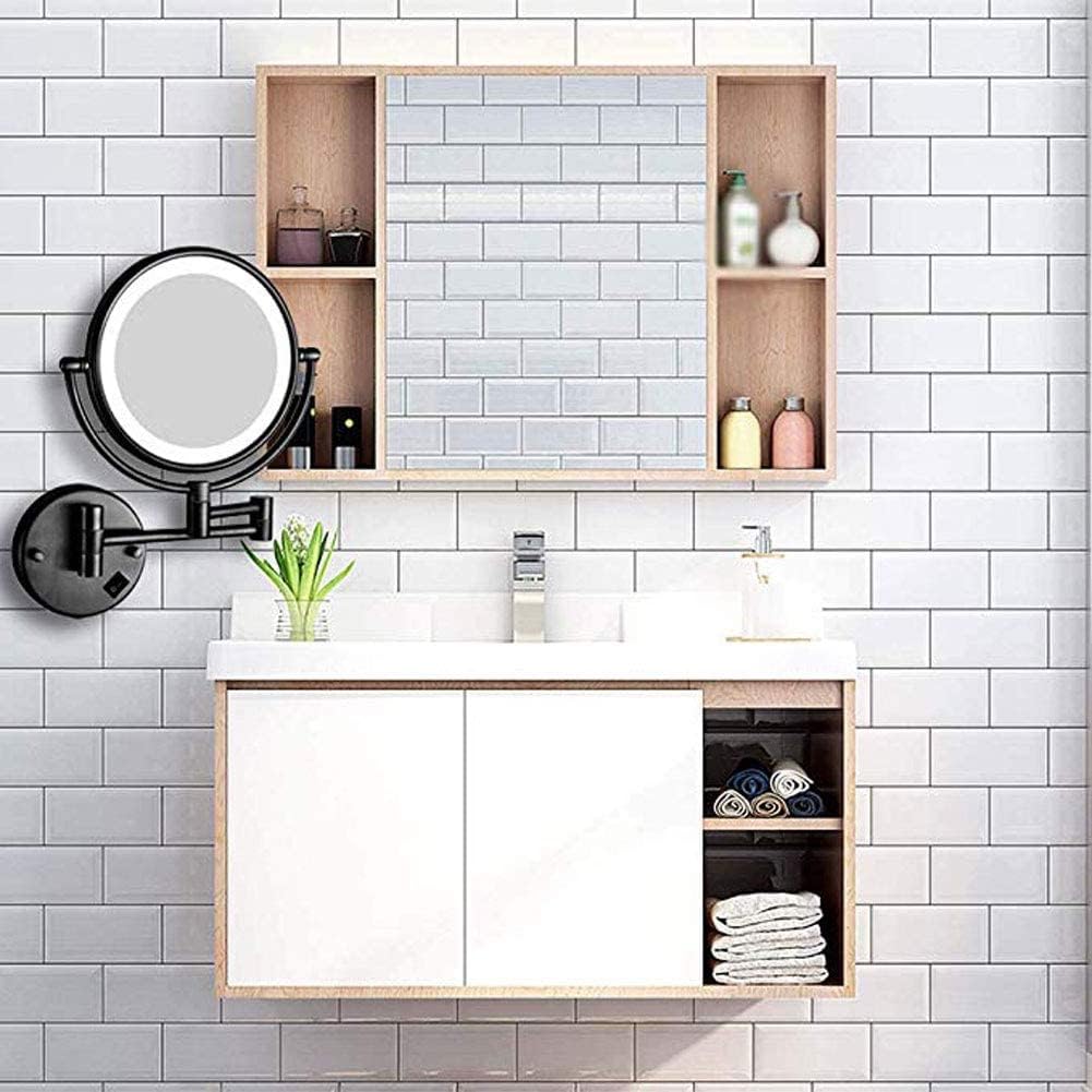 FUDGIO LED Lighted Wall Mount Makeup Mirror
