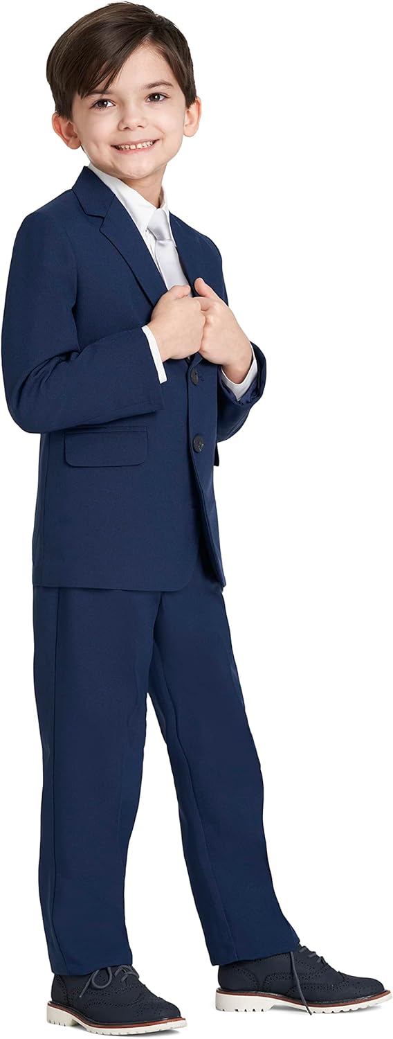 Nautica Boys 4-Piece Tuxedo Set with Dress Shirt Bow Tie Jacket Pants