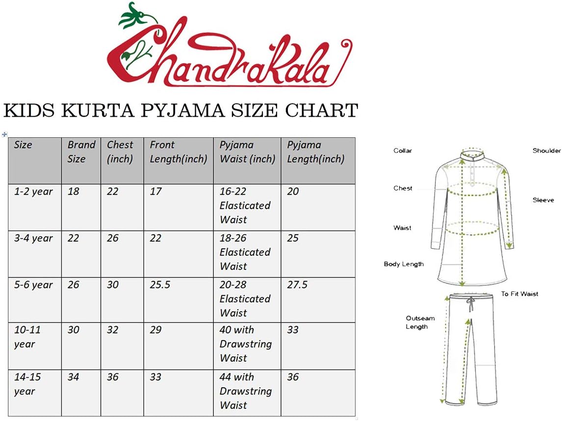 Chandrakala Kids Kurta Pyjama Set for Boys